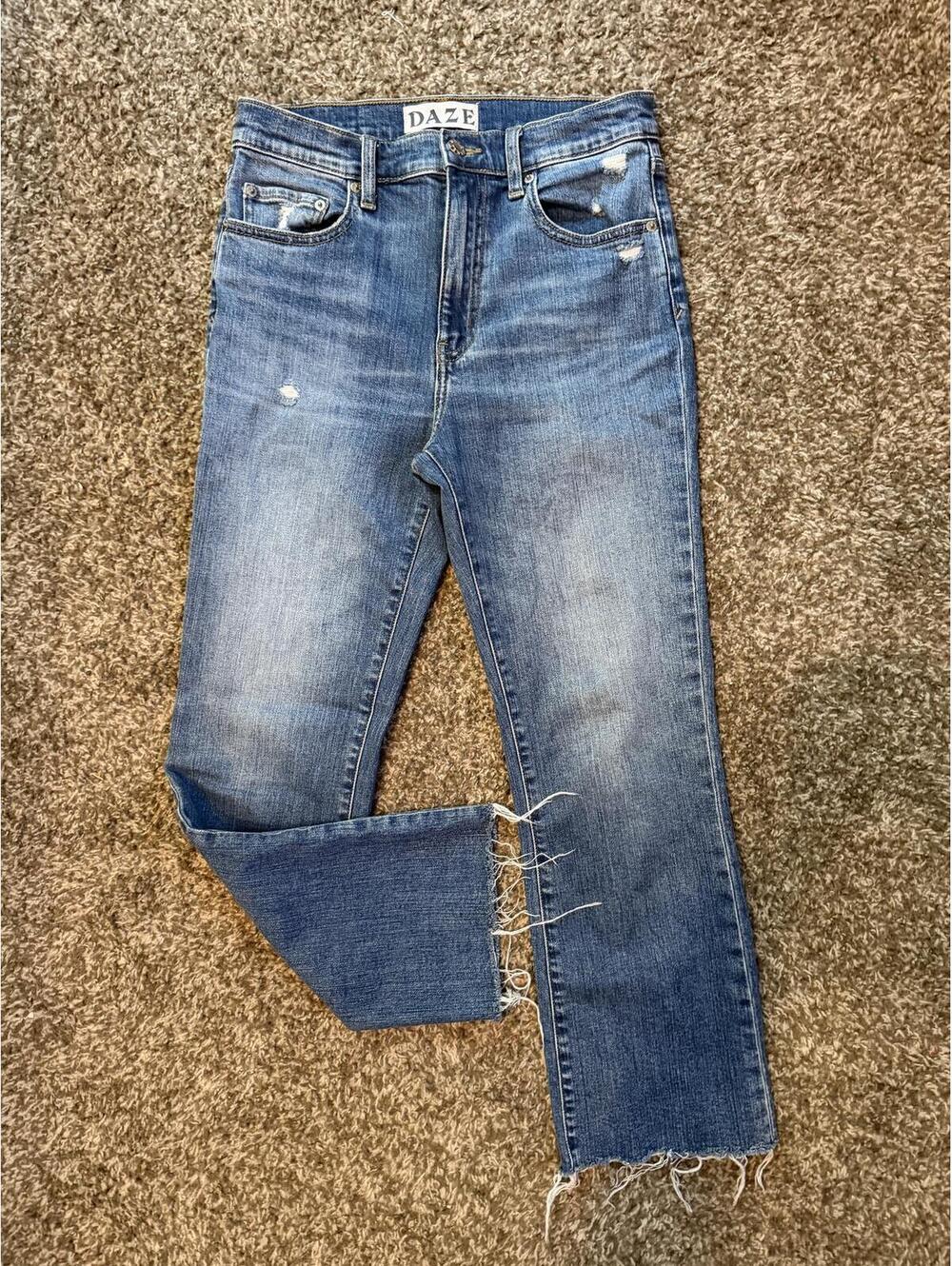New Daze Distressed Straight Leg Jeans